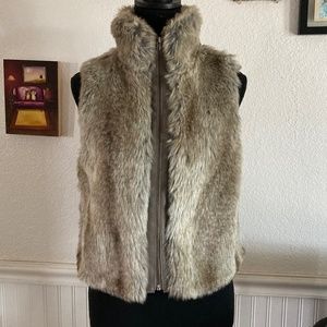 Elle Brand Faux Chinchilla Vest Sz XS